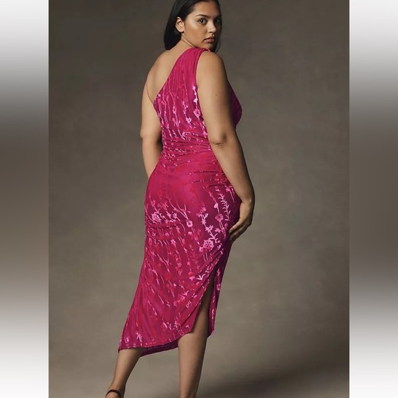 Hutch Women's Large Pink Monty Bodycon Ruched Dress - Picture 3 of 12